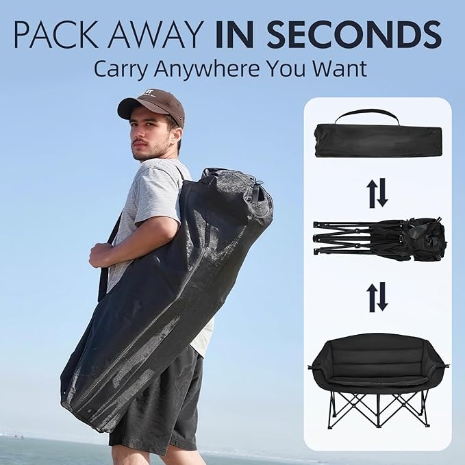 Double Camping Chair Loveseat - Image 6