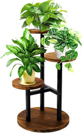 GEEBOBO 3 Tier Plant Stand Indoor, Metal Wood Plant Stands by GEEBOBO