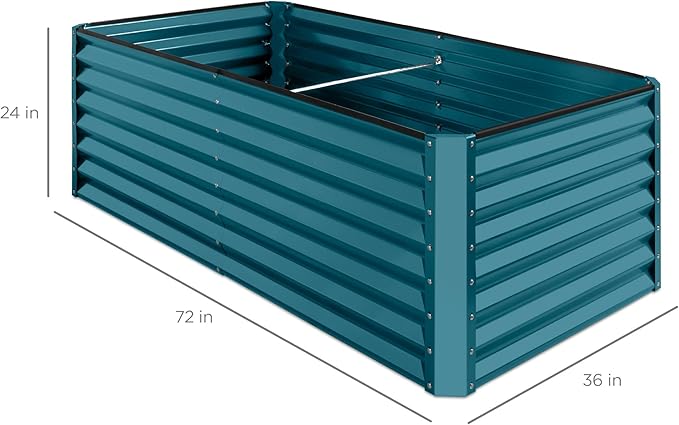 Best Choice Products 6x3x2ft Outdoor Metal Raised Garden Bed, Deep Root Box - Image 8