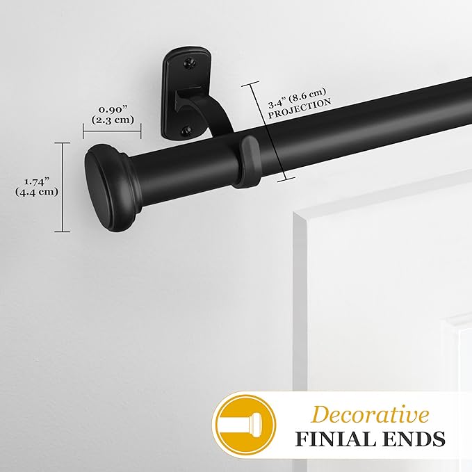 Kenney KN90001 1" Weaver Indoor/Outdoor Rust-Resistant Curtain Rod - Image 6
