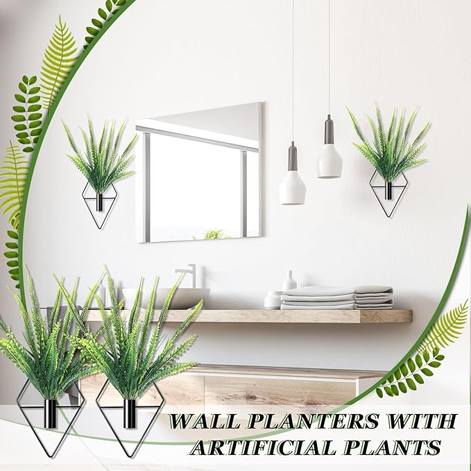 2 Pieces Black Wall Decor Hanging Planters - Image 7