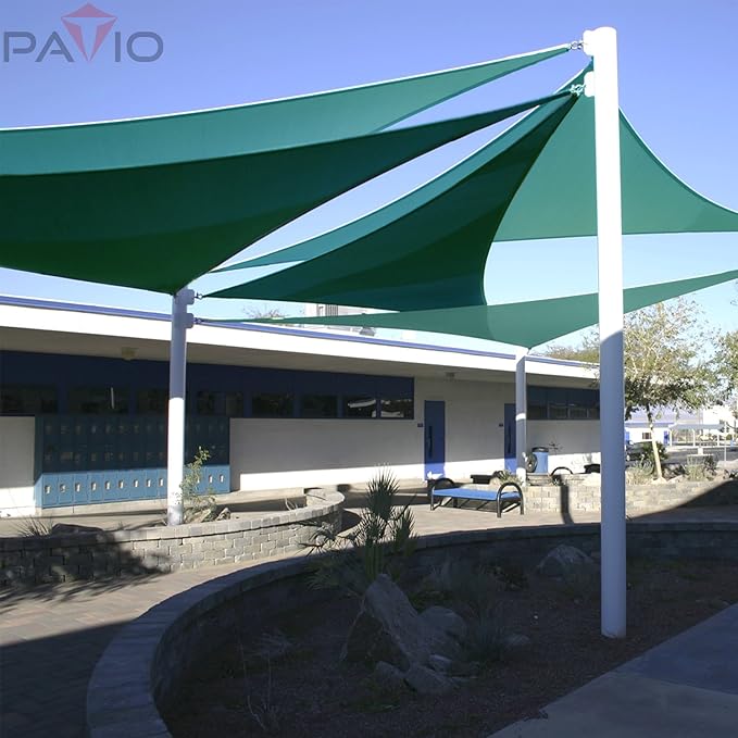 Patio Paradise 3' x 3' x 3' Sun Shade Sail Triangle Canopy Shade Cloth Fabric - Image 6