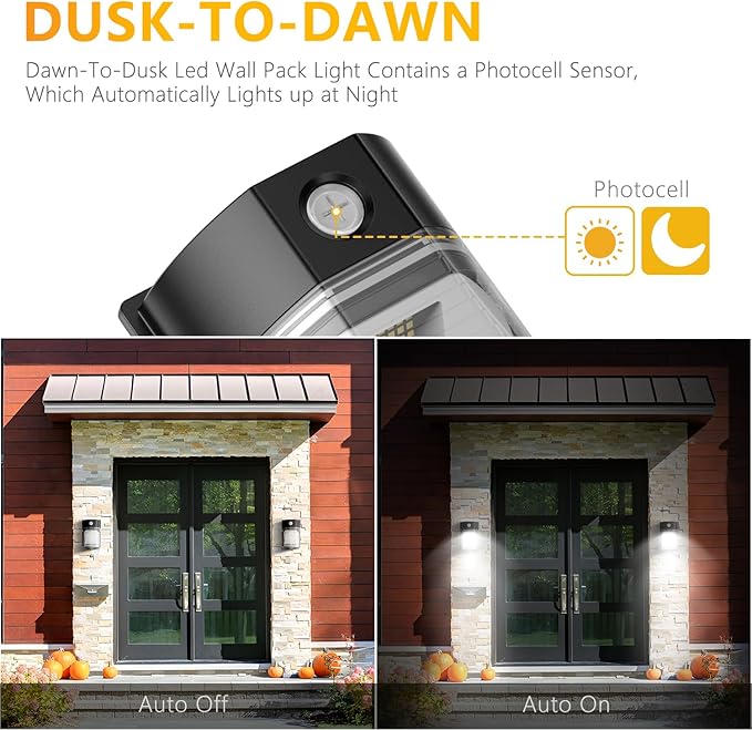 30W LED Wall Pack Light, 5000K Daylight, 120Vac Led Porch Lights, IP65 - Image 2