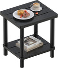 Outdoor Side Table, 2-Tier Small Outdoor Table by LEJANEOYE
