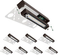 GKOLED 8-Pack Replaceable 6.8" LED Hardscape Lights, Low Voltage Retaining Wall by GKOLED