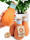 4 Pcs Ollas Terracotta Watering Pots Large - 14 Oz Self Watering Planter Insert by GARDENBRO