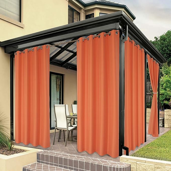 BONZER Outdoor Curtains for Patio Water Resistant Heavy Privacy Light Filtering by Bonzer