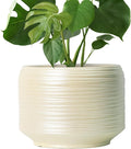 10 Inch Ceramic Plant Pot with Drainage – Large Flower Pot by Bestseler