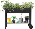 Piksedo Raised Garden Bed, Elevated Planter Metal Plant Box by VEOAY