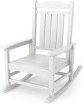KINGYES HDPE Outdoor Rocking Chair, Widened Seat Patio Rocking Chair, Oversized by KINGYES
