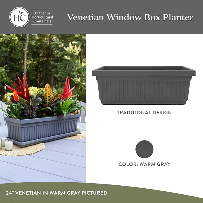 The HC Companies 24 Inch Venetian Window Planter Box - Image 2