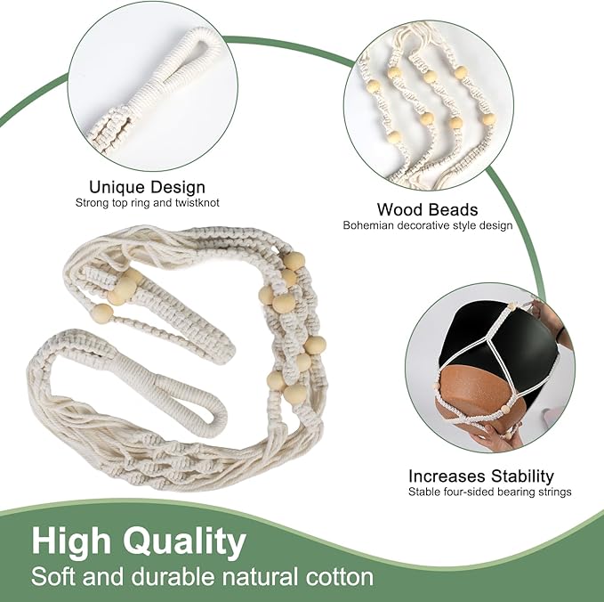 41.5 Inch Macrame Plant Hanger Indoor Outdoor - Image 4