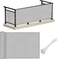 LOVE STORY 3'x16' Gray Balcony Screen Privacy Fence Cover UV Protection by LOVESTORY