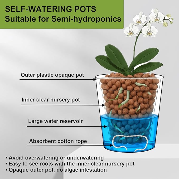 3 Pack of 6in Plastic Cachepot - Image 3