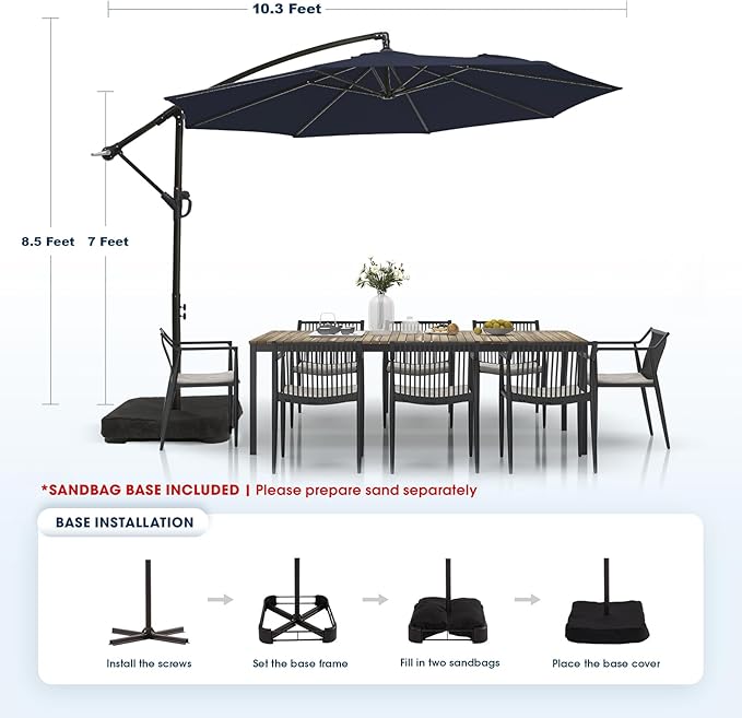 wikiwiki 10ft Patio Umbrella - Image 6