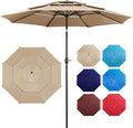 Yaheetech 3-Tier Patio Umbrella 10ft Vented Outdoor Canopy Sun Shade Large by Yaheetech
