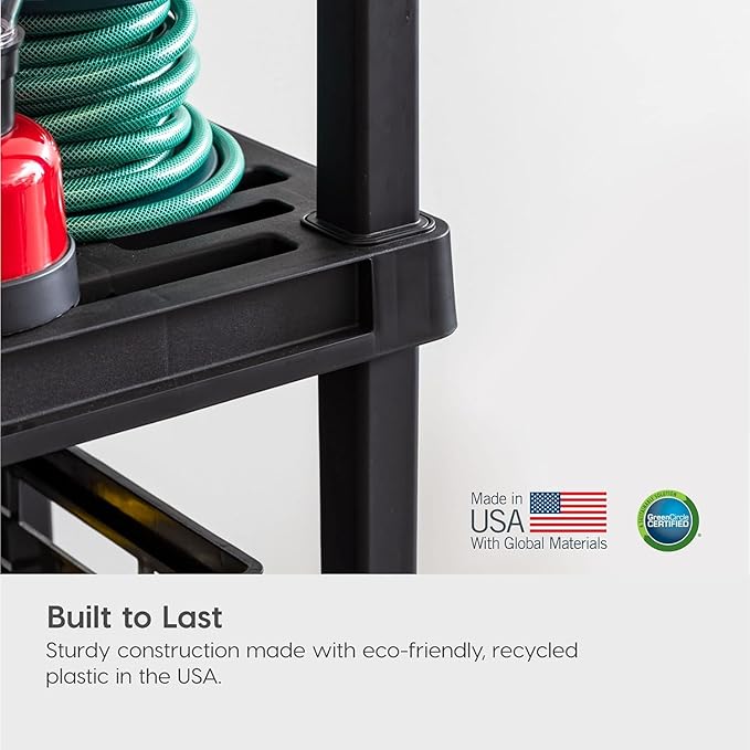 IRIS USA 4-Shelf Light Duty Plastic Storage Shelves, 200lb Capacity, Medium - Image 8