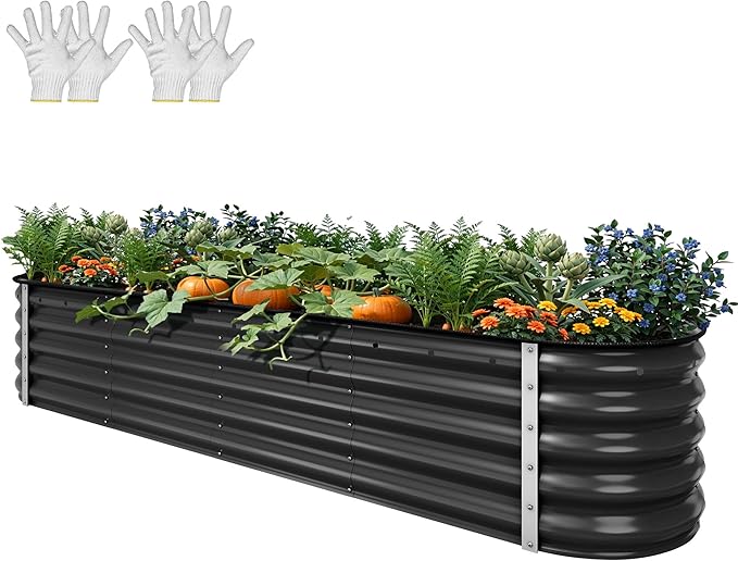 YITAHOME 17" Tall 9 in 1 Large Raised Garden Bed Kit, Outdoor Above Ground by YITAHOME