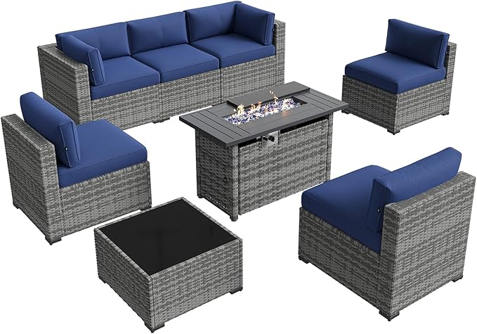 Aoxun Patio Furniture Sets, 8-Piece Outdoor Patio Furniture - Image 8
