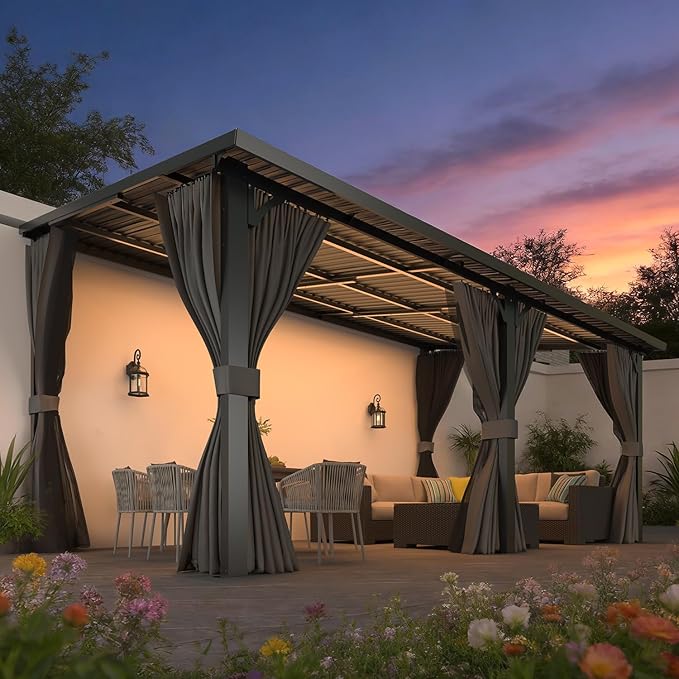 AECOJOY 16'x10' Outdoor Hardtop Gazebo Pergola - Image 5