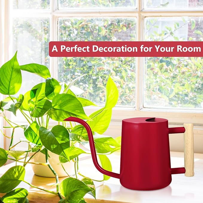 Watering Can Indoor Plants, 35oz Small Stainless Steel Metal Watering Can - Image 4