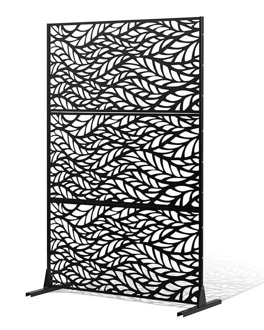 VEVOR Metal Privacy Screen, Outdoor Privacy Screens & Panels, Freestanding by VEVOR