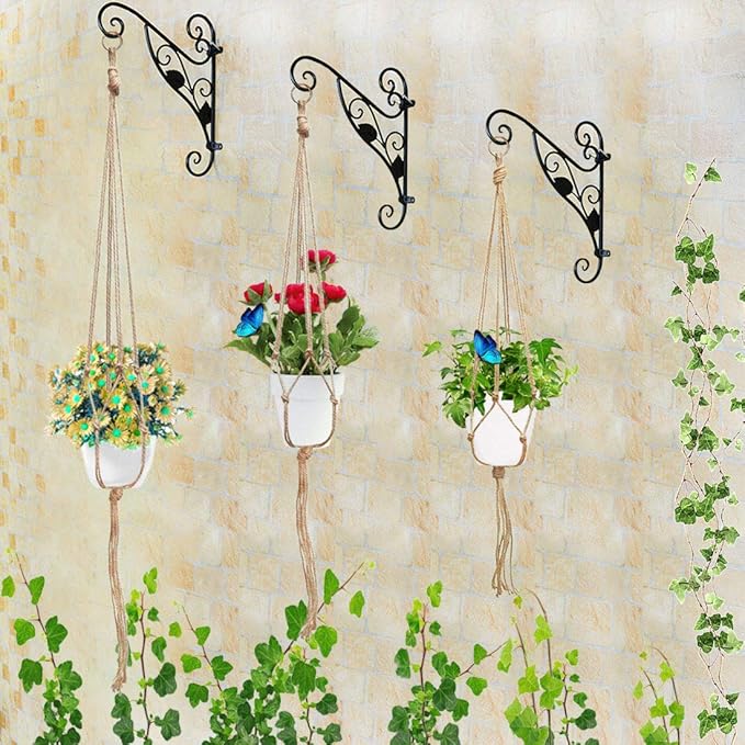 Swpeet 6 Pack 3 Sizes Macrame Hanging Planter Holder Plant Hanger - Image 7