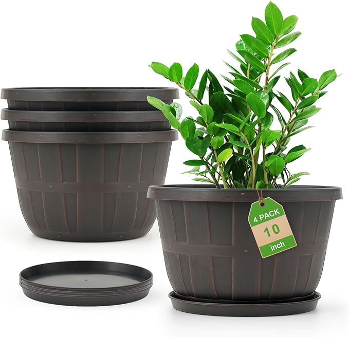 Quarut 10 inch Plastic Flower Pots by Quarut