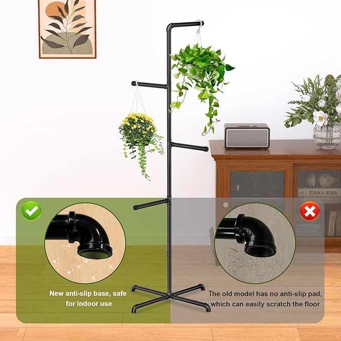 Hanging Plant Stand, Plant Hanger Indoor, Corner Hanging Plant Stand, Living - Image 4