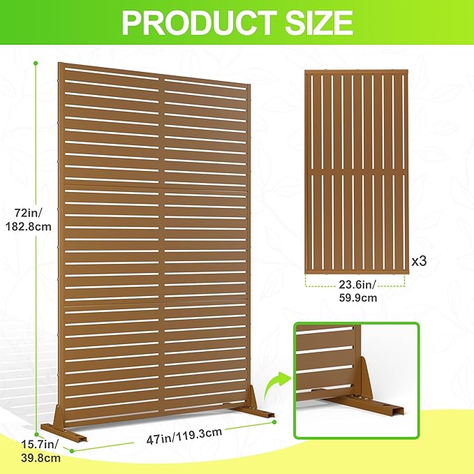Outdoor Privacy Screen, Freestanding Privacy Fence Panels - Image 7
