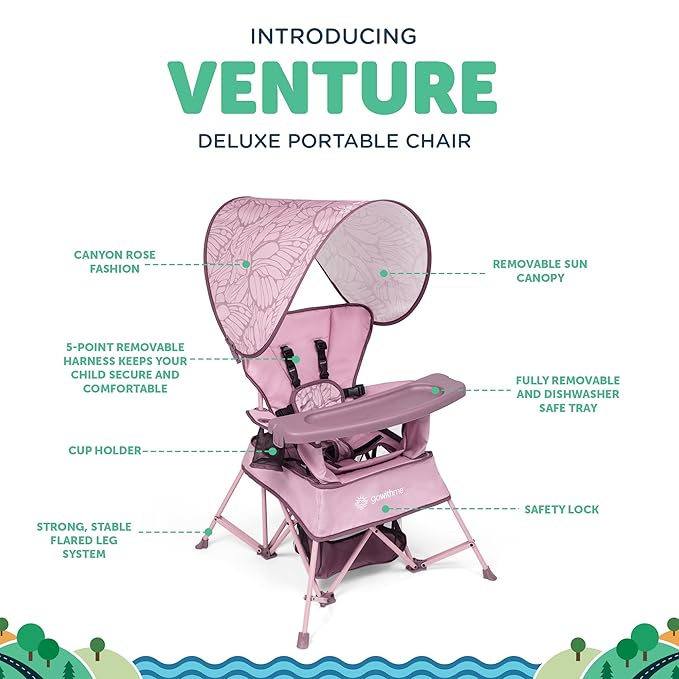 Baby Delight Go with Me Venture Portable Chair | Indoor and Outdoor | Sun - Image 3