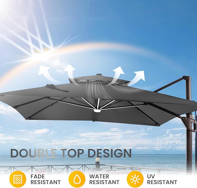 10 X 13 FT Cantilever Patio Umbrella - Image 8