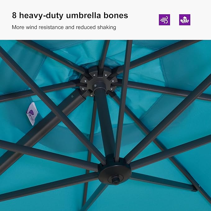 PURPLE LEAF 9'×11.5' Cantilever Patio Umbrella - Image 6