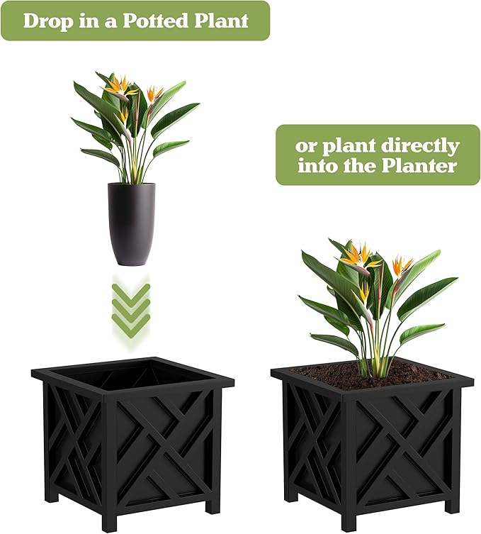 Lattice Design Outdoor Planter Box - Image 3