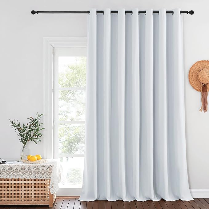 NICETOWN Patio Door Curtain 132 inches Long, Grommet Room Divider Sliding Door by NICETOWN
