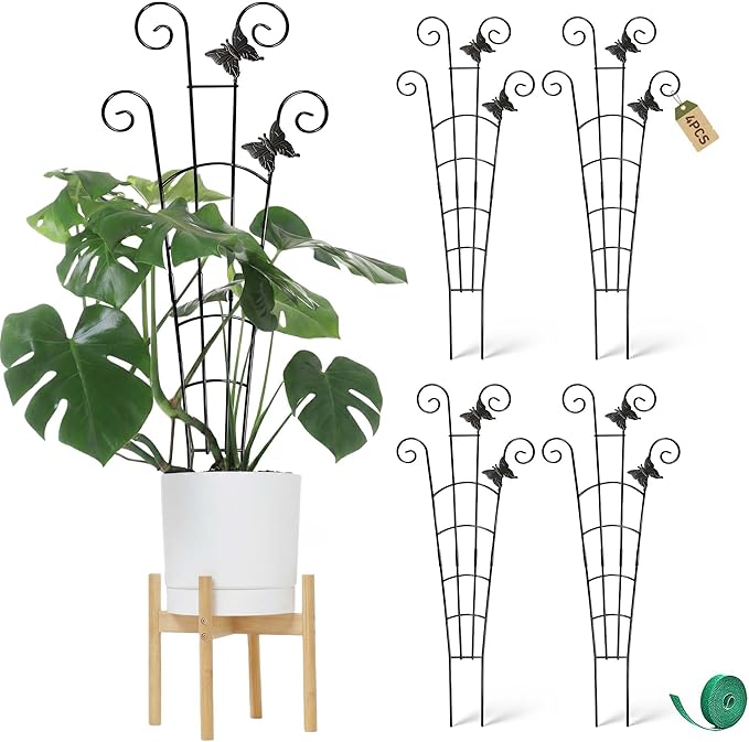 COOMIN 30'' Monstera Plant Support Outdoor, Metal Expandable Plant Supports by COOMIN