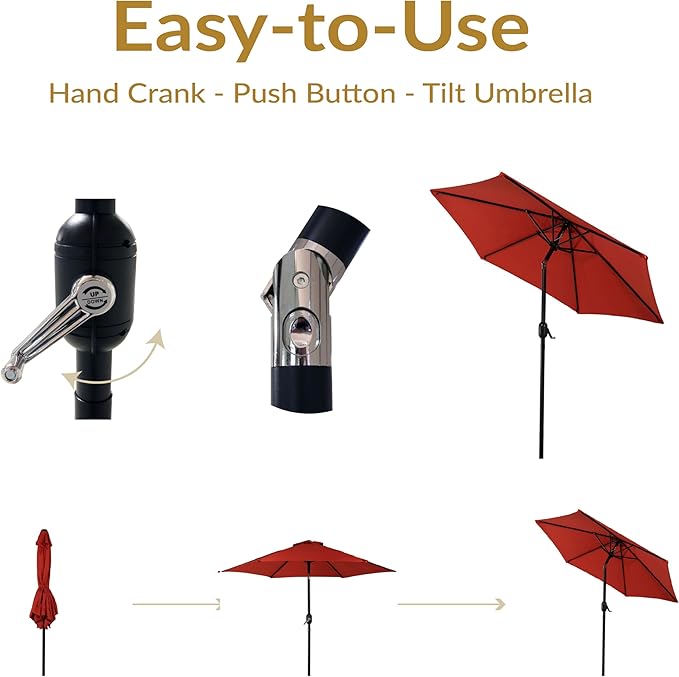 Sunnydaze Outdoor Patio Umbrella - Image 3