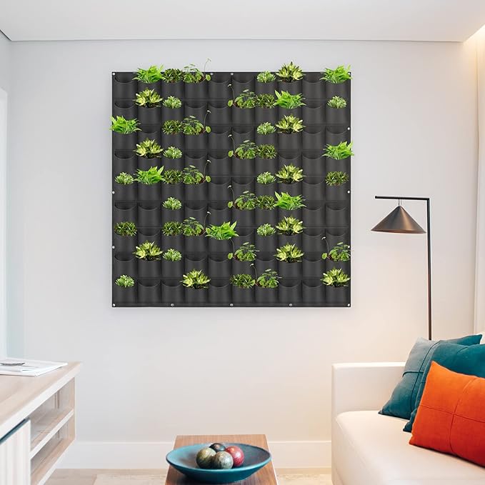 Hanging Planting Grow Bags, 90 Pockets Wall Planter Wall Mounted Grow Bag - Image 7
