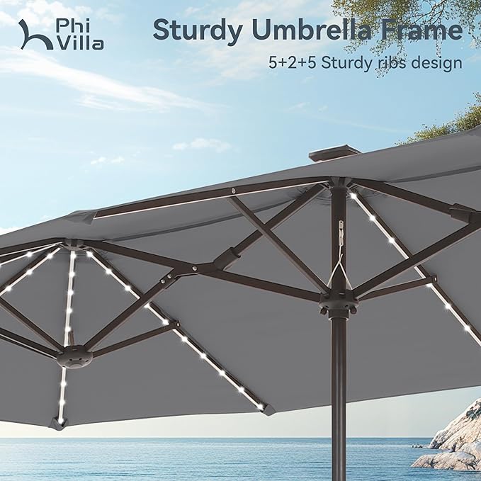 PHI VILLA 13ft Patio Umbrella - Image 6