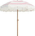 AMMSUN Boho Fringe Umbrella Outdoor Patio, 6.5ft UPF50+ Picnic Umbrella by AMMSUN