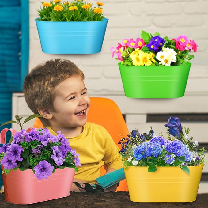 MADHOLLY Railing Planter with Drainage Holes - Image 2