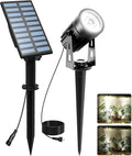 T-SUNUS Christmas Solar Landscape Spotlights White 6000K Metal, Garden Spot by T-SUNUSLighting