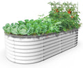 A ANLEOLIFE 6X3X2 ft Galvanized Raised Garden Beds Outdoor, Oval Large Metal by AAnleolife