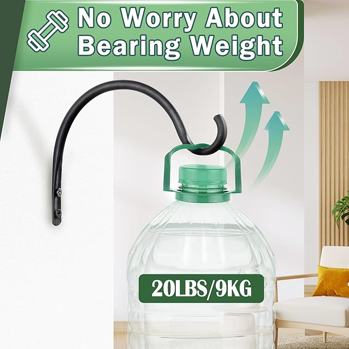 Qiang Ni Hanging Plant Bracket Hooks: 8 Inch Wall Plant Hook Planters and Decor - Image 7
