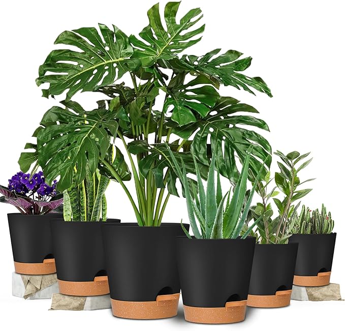 GARDIFE Plant Pots 8/7/6.5/6/5.5/5 Inch Self Watering Planters - Image 2