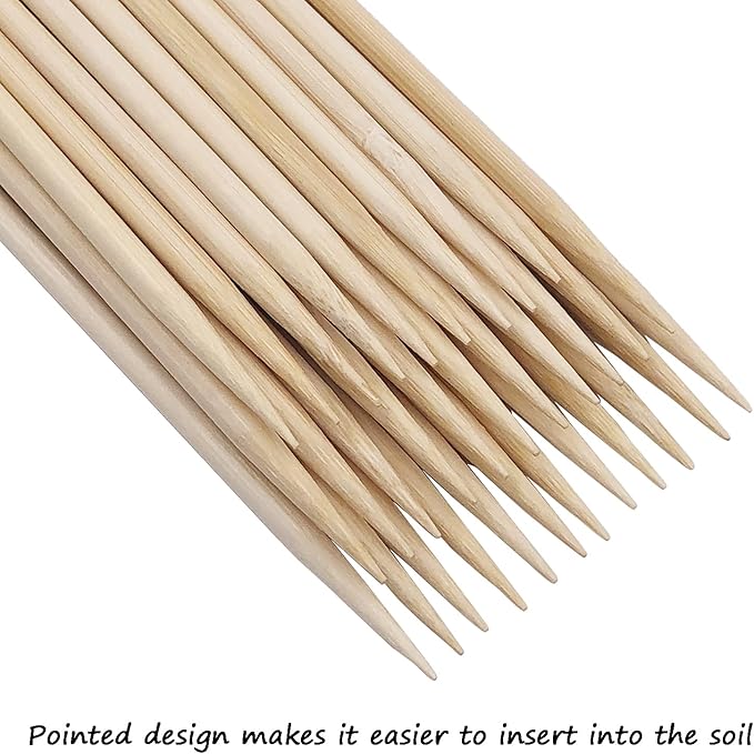 Bamboo Plant Stakes, HAINANSTRY Wood Plant Supports, Natural Bamboo Sticks - Image 3