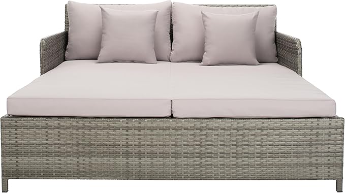 Safavieh PAT7500B Outdoor Collection Cadeo Grey Cushion Daybed - Image 5