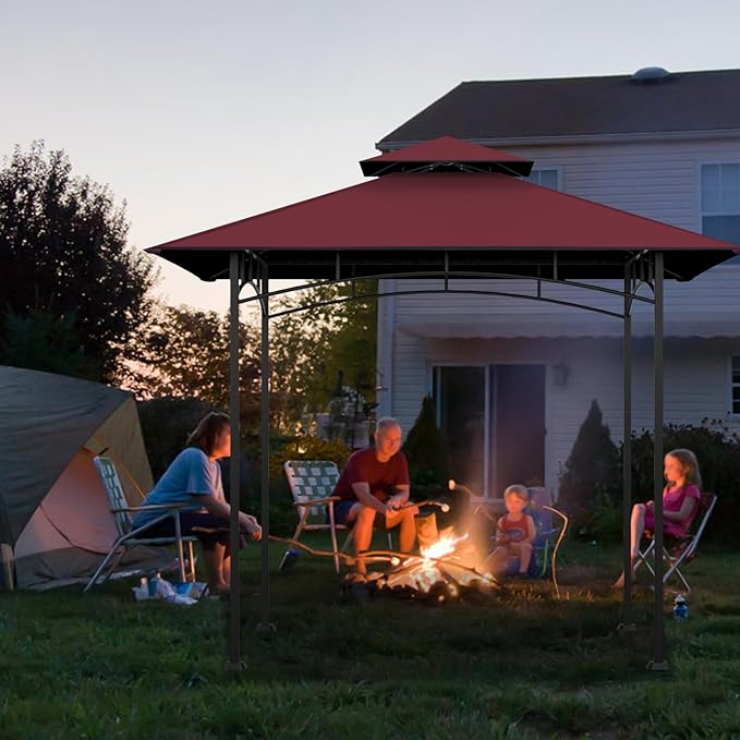 Grill Gazebo Replacement Top, 5 * 8 Outdoor BBQ Top Cover, Double Layer BBQ - Image 7
