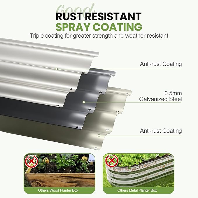 G GOOD GAIN Round Raised Garden Bed - Image 4