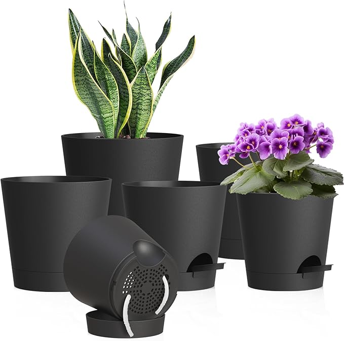 7/6.5/6/5.5/5/4 inch Self Watering Pots by WSMKSZ